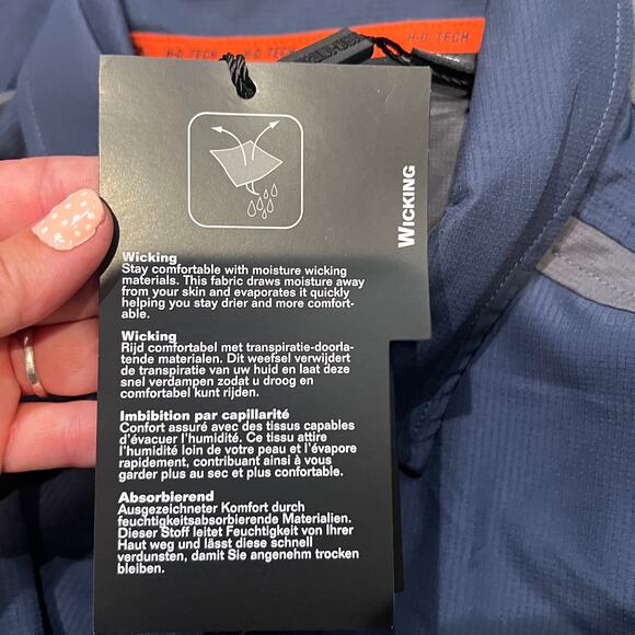 HARLEY-DAVIDSON Men's H-D TECH Quick Dry Shirt Size L In Colorblock Mood Indigo - Picture 9 of 10